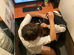 Moans in Internet Cafe Couple's Seat