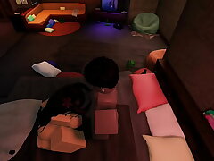 Roblox Player Gets His Cock Intrigued by a Naughty Little Intruder